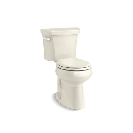 KOHLER Toilet, Gravity Flush, Round, Biscuit 5481-96